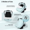 thumbnail image 3 of Baby Car Seat Cover, Caveen Windproof Car Seat Canopy for Winter, Blue, 3 of 8