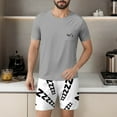 thumbnail image 4 of Ensembles de Pyjamas 2 Pcs pour Hommes Ultra Doux Texturés Costumes Athlétiques Extensibles Col Rond Manches Courtes Chemises Athlétiques Extensibles Séchage Rapide Vêtements de Détente Shorts Ensembles d'Été Hommes 2 Pcs Chemise de Nuit, 4 of 6