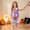 thumbnail image 2 of Shakumy Girls Boys Halloween Pajamas 2 Piece Graphic Long Sleeve Long Pants Pajama Set Kids Cute Pj Soft Holiday Sleepwear, 2 of 9