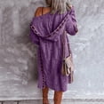thumbnail image 4 of Vedolay Women's Cardigan Sweaters Long Knitted Sweater Plus Size Loose Cardigan Purple,L, 4 of 5