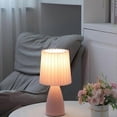 thumbnail image 4 of E27 Bedside Lamp, Fabric Shade, Desk Lamp, Ceramic Table Lamp, Bedside Lamp, Modern Table Lamp, Bedroom Lamp for Bedroom or Hotel, 4 of 5