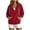 Wine, variant on Women's Hooded Sweatshirts Snap Button Drawstring Pocket Loose Long Sleeve Tops for Fall Winter Casual Daily Wear