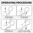 thumbnail image 3 of Boat Anchor Hook Sliding Hook,Stainless Steel Easy to Use Knotless Anchor System with Quick Release for 3/8" Rope Jet Skis Pontoon （black）, 3 of 5