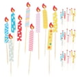 thumbnail image 1 of 40Pcs Birthday Paper Candles Cake Candles Prop Birthday Parties Wedding Decorations Party Candles, 1 of 8