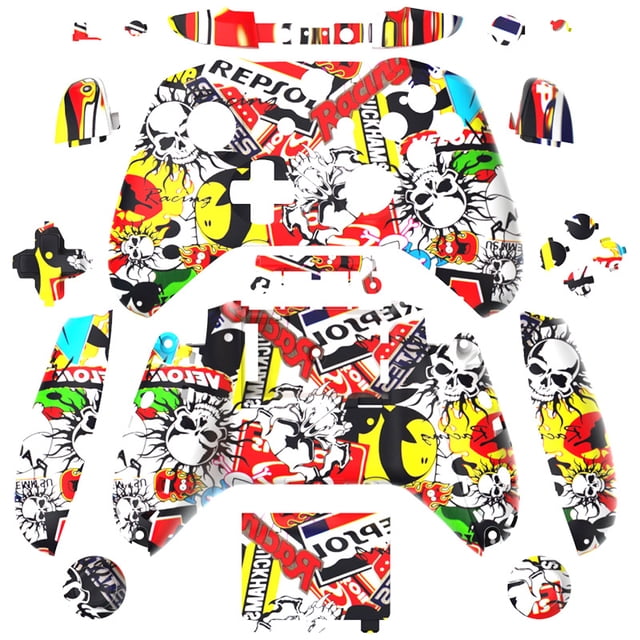 Material de la carcasa del mango delgado de Xbox One con marcas de viruela Conjunto completo Carcasa de repuesto para mango inalámbrico de Xbox One S