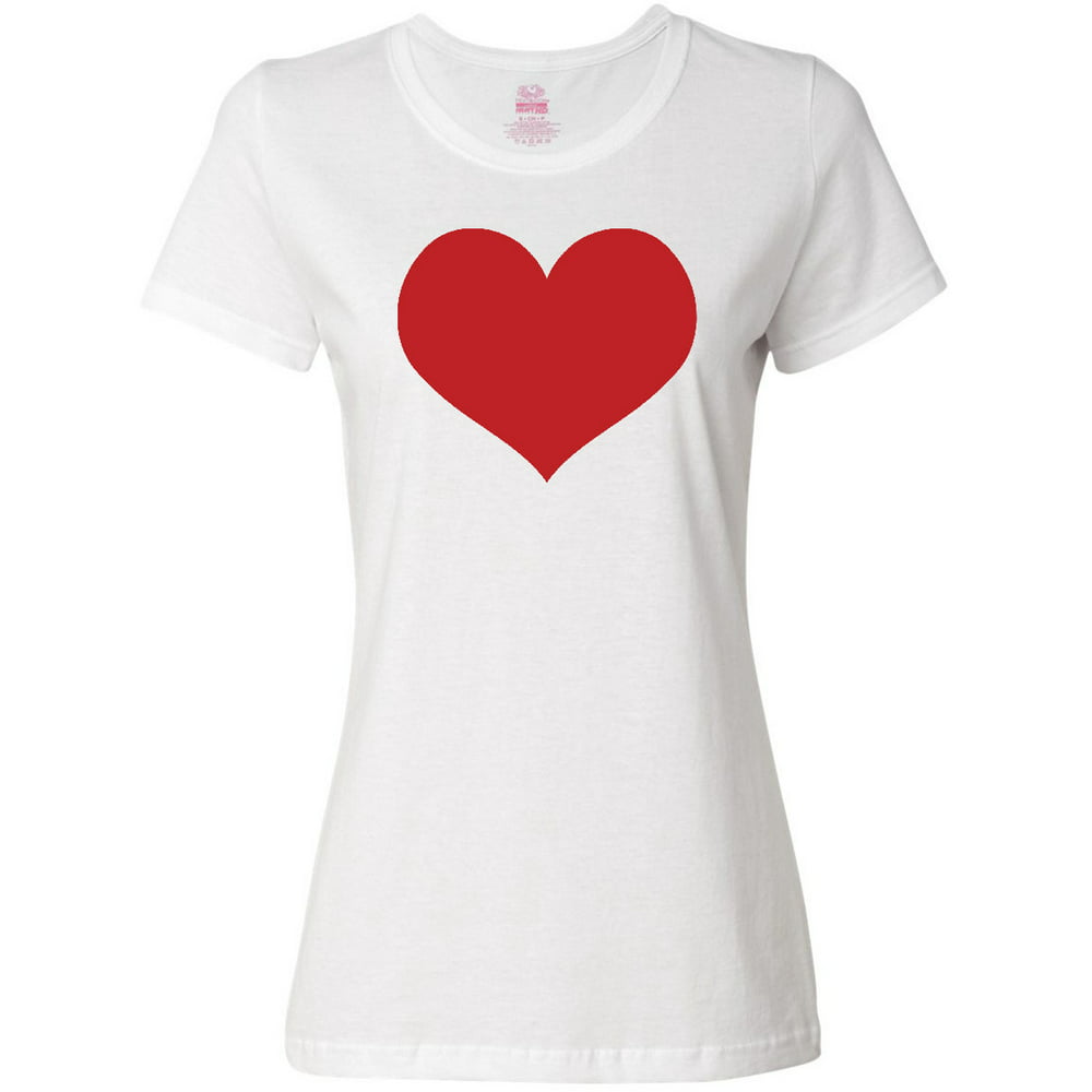 INKtastic - Inktastic Red Heart Valentine Adult Women's T-Shirt Female ...