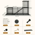 thumbnail image 5 of Pet Fence, DIY Small Animal Cage with Waterproof Mat, Indoor Metal Mesh Pet Enclosure, for Puppy, Guinea Pig, Bunny, Turtle, and Chick, 11.8" x 11.8", 24 Panels, Black, 5 of 9
