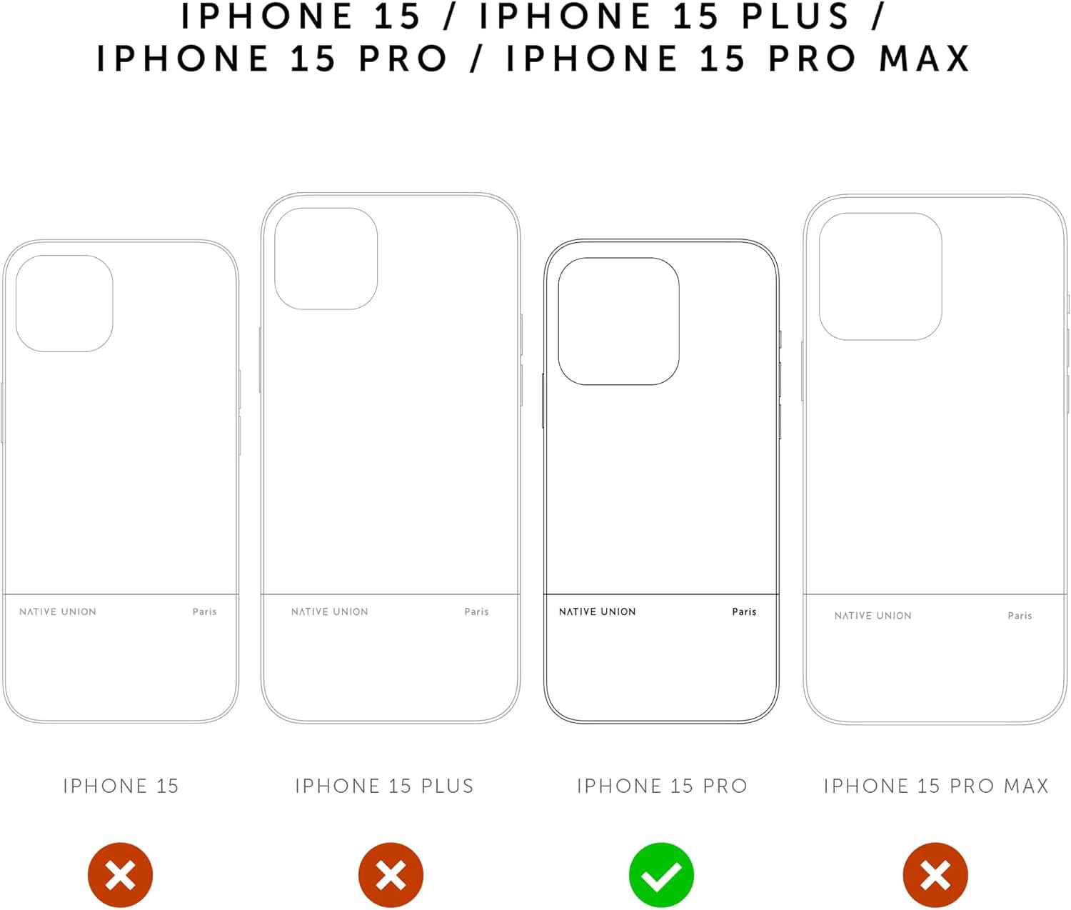Native Union (Re)Clear Case – Transparent Anti-Yellowing MagSafe Compatible – for iPhone 15 Pro