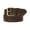 Brown, variant on 1-1/2 in. US Steer Hide Leather Pebble Grain Men's Belt with Antique Brass Finish Roller Buckle- Brown