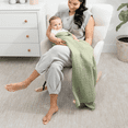 thumbnail image 6 of Comfy Cubs Baby Muslin Blanket, Swaddle for Newborns, Large 40” x 40”, 6-Layer (Sage, Baby), 6 of 8