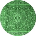 thumbnail image 1 of Ahgly Company Indoor Round Medallion Emerald Green Traditional Area Rugs, 8' Round, 1 of 4