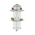 thumbnail image 3 of Econoco Grid Base Stand ? Grid Panel Accessory, Triangle Base For Grid, 3-Way Base, Rolling Triangle Display Stand For Grid, Chrome Finish, 3 of 5