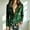 Army Green, variant on Women's Velvet Zip up Shirt Jacket Long Sleeve Collared Blazer Jackets with Flap Pockets Casual Slim Fit Outerwear