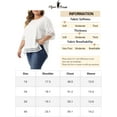 thumbnail image 6 of Unique Bargains Women's Plus Size Hollow Out Lace Crochet Crew Neck Short Sleeve T-Shirt 3X White, 6 of 6