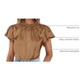 thumbnail image 4 of Blusa de Mujer PRETTYGARDEN Manga Corta con Volantes Satín XXL, 4 of 6