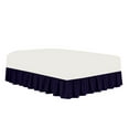 thumbnail image 1 of The Great American Store 3 Side Coverage Ruffle/Gathered Bed Skirt with 24 Inch Drop Length (Twin, Solid Navy Blue) 1500 Series Brushed Microfiber - Covers Bed Legs and Frame, 1 of 3
