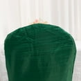 thumbnail image 4 of BalsaCircle Hunter Green Crushed Crinkle Taffeta Stretchable Banquet Chair Cover Party Events Home, 4 of 8