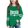 thumbnail image 2 of Blusas y camisas de manga larga con cuello redondo, moda del Día de San Patricio, blusa informal con estampado bonito de manga larga para niños y niñas., 2 of 6