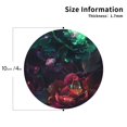 thumbnail image 2 of Sigee Red And Green Carnation for Water-Resistant, Heat-Resistant, Non-Slip Leather Coasters Set, Ideal for Coffee Table, Office, Bar, Home Decor-Round Shape, 2 of 6