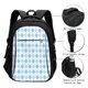 thumbnail image 3 of Balery Blue and White Squares Mochila con carga USB para hombre y mujer - Mochila impermeable y antirrobo para laptop con puerto USB para viajes, trabajo, 3 of 7