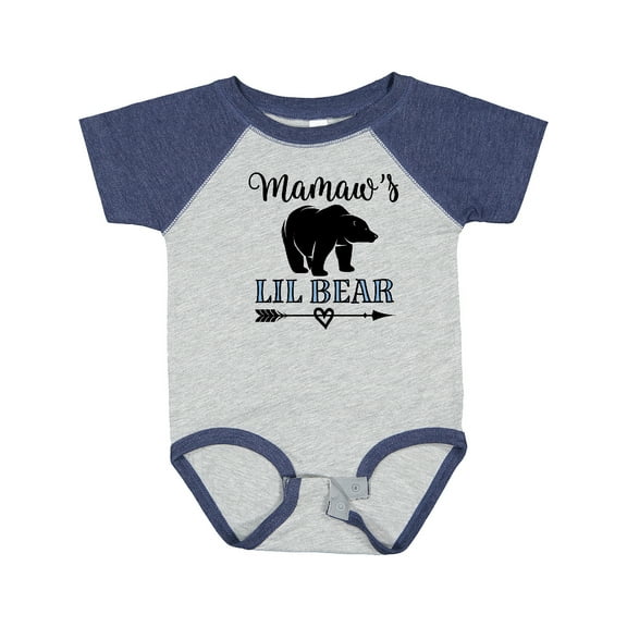 Inktastic Mamaw Grandma Lil Bear Grandson Boys Baby Bodysuit