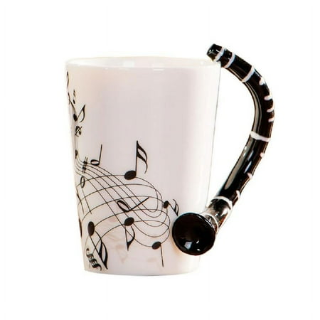 

Clarinet Music Mug Ceramic Water Mug Coffee Tea Milk Stave Cups with Handle Coffee Mugs Ceramic Material for Tea Coffee