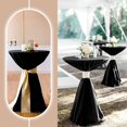 thumbnail image 3 of TRAHOO-Round Tablecloth - 10 Pack 90 Inch Black Round Table Cloths,Premium Polyester Resistant Table Cover for Wedding, Party, Dining,Banquet,Buffet Table, Holiday,Dinner Tables Decorate, 3 of 4