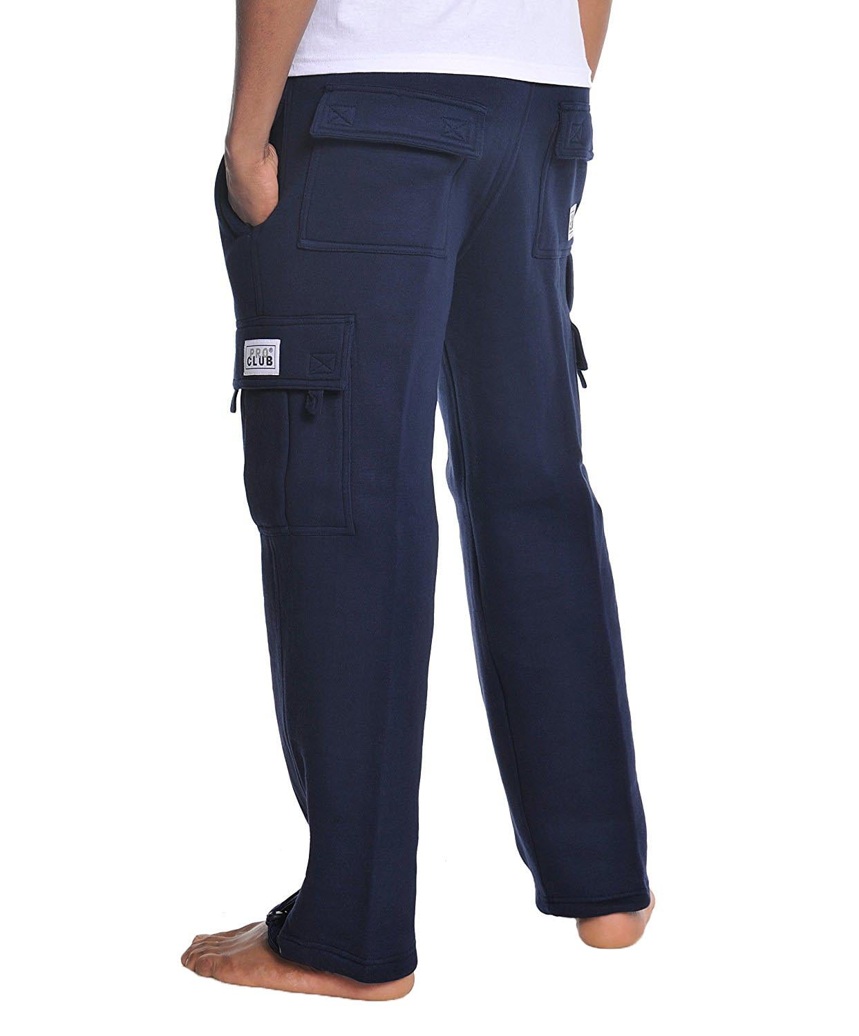 Pro Club Mens Cargo Sweatpants Heavy Weight Fleece Long