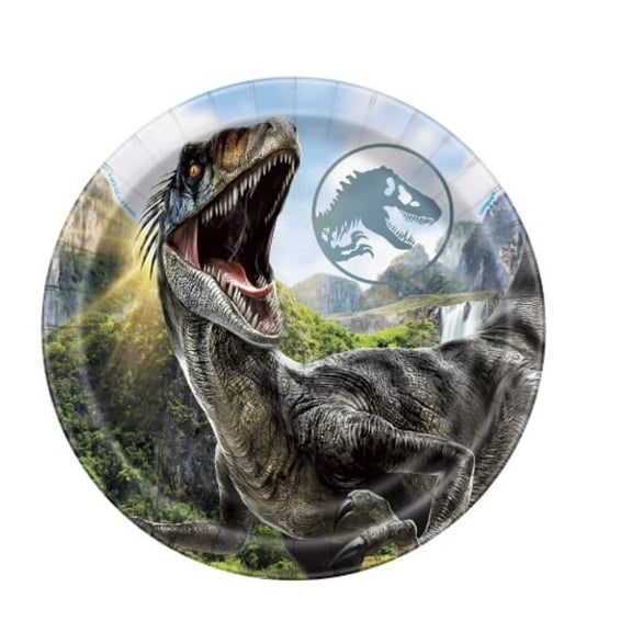 Jurassic World 4 -  7" Paper Party Dessert Plates 8 count