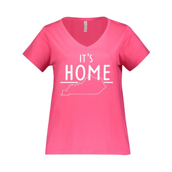 Inktastic It's Home- State of Kentucky Outline Women's Plus Size V-Neck T-Shirt