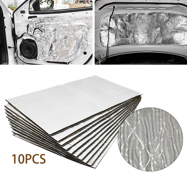 10 alfombrillas aislantes de sonido y calor para coche, espuma insonorizante. 10 mm de espesor
