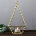 thumbnail image 4 of BalsaCircle 2 Pieces 9.5" Gold Geometric Hanging Candle Holders Party Reception Centerpieces, 4 of 6