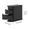 thumbnail image 5 of Side End Table, C Black Frame, Silver Metal Knobs 2 Drawer, 24 Inch, 5 of 5