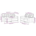 thumbnail image 4 of vidaXL 2 Piece Sofa Set with Pillows Dark Grey Fabric, 4 of 5