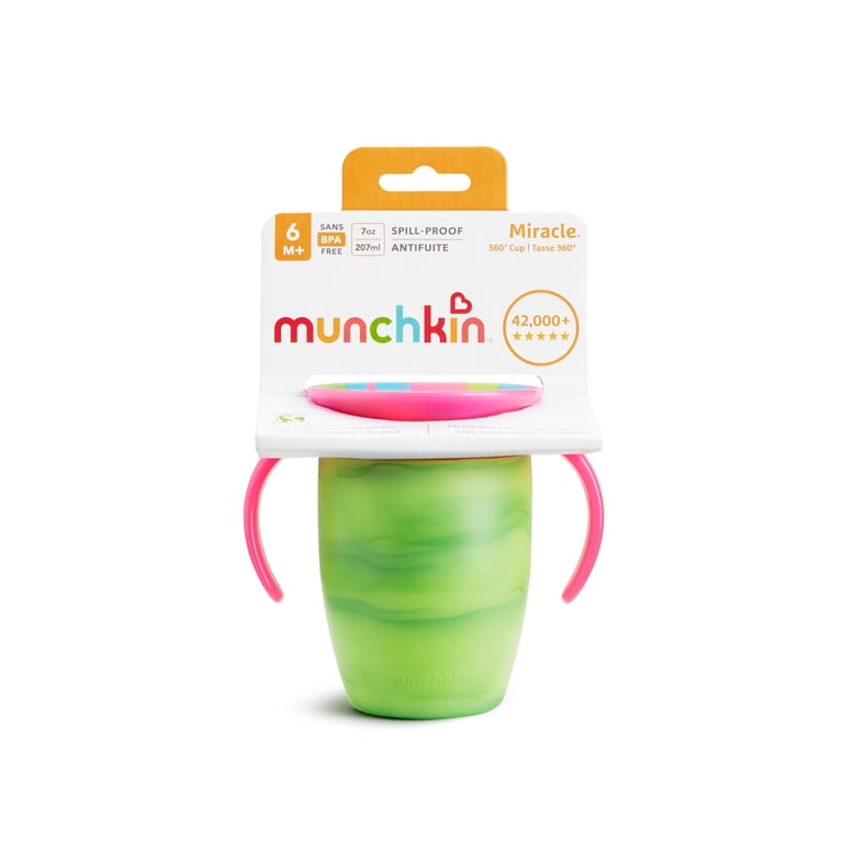 Munchkin® Miracle® 360° Spoutless Tie Dye Trainer Cup, 7 oz, Green