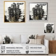 thumbnail image 4 of Designart "Magical Castle Tower Illustration" Towers Floater Framed Canvas Art Print, 4 of 5