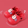 thumbnail image 2 of KKBOTIVE Toddler Girls Cute Rabbit Graphic Sandals, Casual Lightweight Cozy Beach Clogs Summer Slippers for Kids Everyday Wear, Red Size: 9-10 Years, 2 of 3