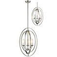 thumbnail image 3 of 6004-3S-BN-Z-Lite-Ashling - 3 Light Pendant in Architectural Style - 15.13 Inches Wide by 23 Inches High-Brushed Nickel Finish, 3 of 6