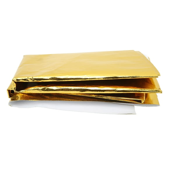 Reflective Gold High Temperature Heat Shield Wrap Tape, Lightweight Heat Shield Tape Self Adhesive, Pressure Sensitive Adhesive Ducting, Thermal Insulation for Wires, Fuel Lines