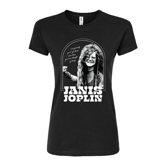 Janis Joplin - Let Yourself Go Be More - Juniors Fitted Graphic T-Shirt