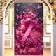 thumbnail image 1 of Tapiz Decorativo para Puerta con Lazo Rosa para La Concientización Sobre El Cáncer de Mama | Material: Poliéster | Color: Rosa | 90 X 180 Cm | Ligero y Resistente | Reutilizable y Lavable | 1 Unidad, 1 of 6