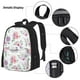 thumbnail image 3 of Disketp Rose Flower B Mochila Estampada de Gran Capacidad con Lonchera y Estuche, Set de 3 Piezas para Estudiantes, 3 of 7