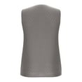 thumbnail image 4 of Womens Tank Tops Solid Color Plus Size Sleeveless V-Neck Lightweight Blouse Tops Summer Women Casual Loose Gym Workout Clothes Gray S, 4 of 8