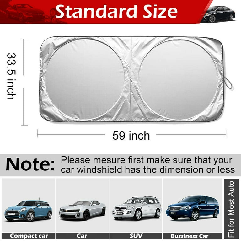 iClover Jumbo Car Window Shade, UV Protector, Retractable