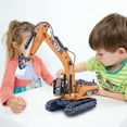 thumbnail image 5 of Hongssusuh Toys Die- Excavator Backhoe Front Truck Engineering Vehicle Construction Tractor Model Collection Bulldozer Back Hoe Truck Decoration Toy Gift for Kids Toys For Ages 8-13, 5 of 7
