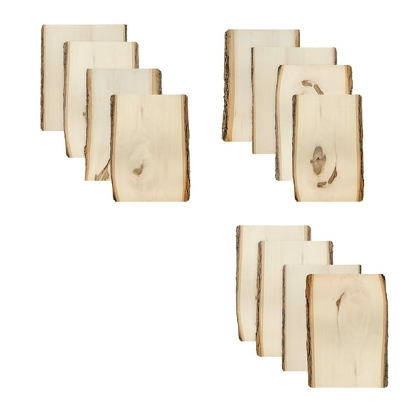 Foggy Bottom Woodworks LLC Basswood - Live Edge Plank 12 Pieces