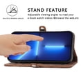 thumbnail image 2 of Feishell Wallet Case for iPhone 13 Pro Max, Premium Magnetic PU Leather Kickstand RFID Blocking Flip Case with Card Slots Wrist Strap Folio Case For iPhone 13 Pro Max, Brown, 2 of 9