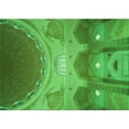 thumbnail image 1 of Ahgly Company Machine Washable Indoor Rectangle Transitional Neon Green Area Rugs, 2' x 5', 1 of 7