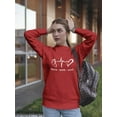 thumbnail image 2 of 3 Important Things To Have Sweatshirt Women -GoatDeals Designs, Female Small, 2 of 4