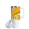 thumbnail image 2 of Cheeses Full 40 oz Tumbler with Handle Insulated&nbsp;Travel Mug&nbsp;Lid Straw Leak Proof Steel Vacuum Water Bottles Glasses Fits in Car Cup Holder, 2 of 7
